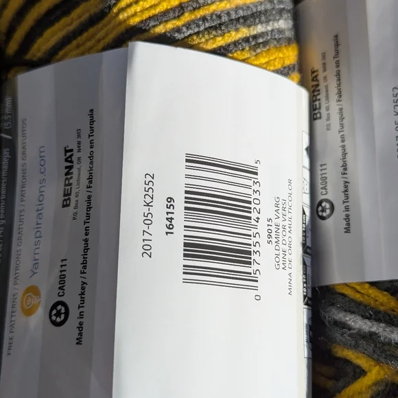 Barnat Premium Yarnspirations Goldmine Variegated Yarn, 3.5 Skiens, Gold & Grey - Picture 9 of 12